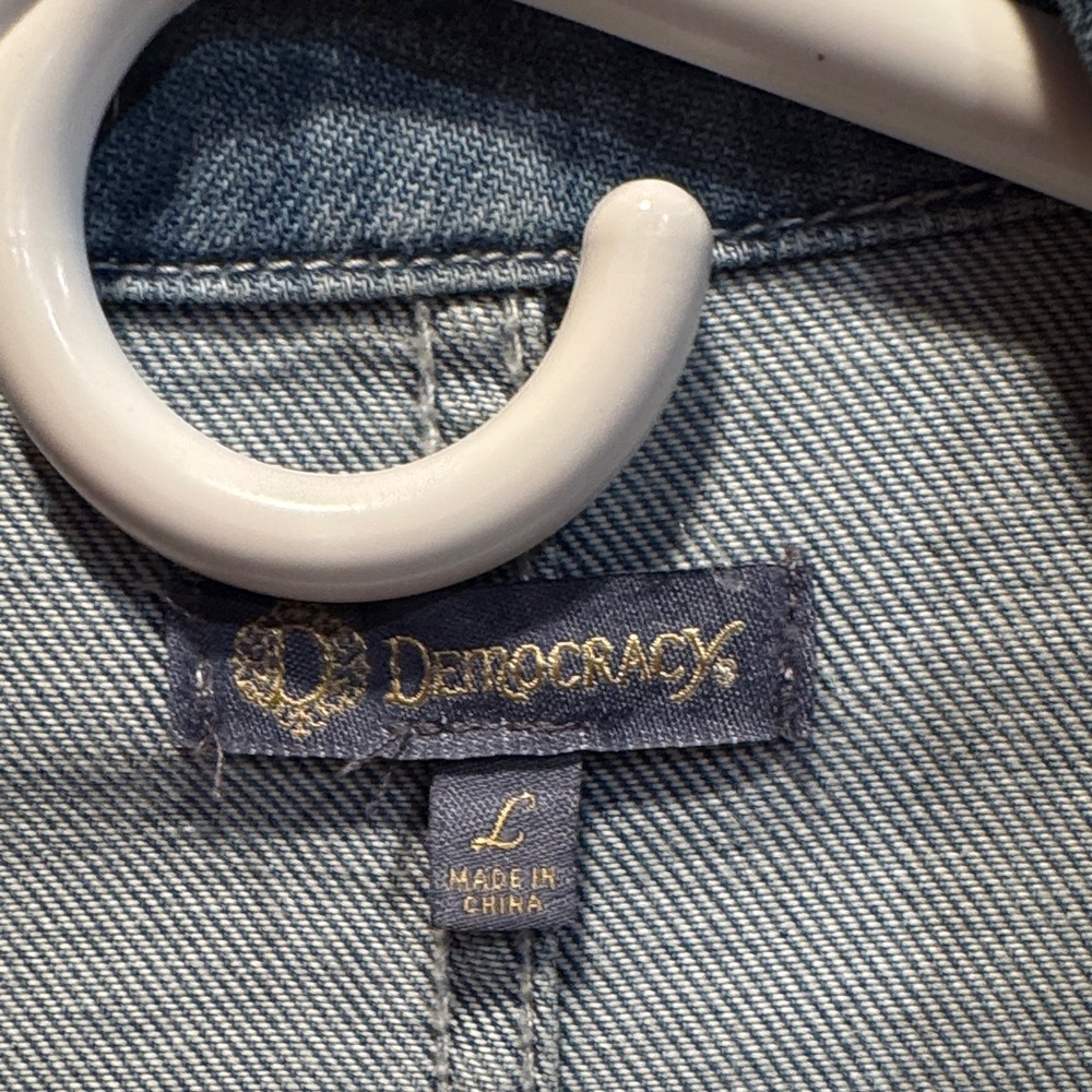Women’s Democracy Distressed Denim Jacket - Picture 2 of 7